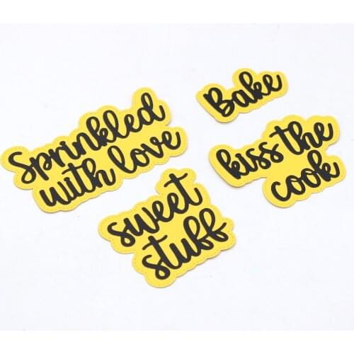 KLJUYP Baking Shadow Words Metal Cutting Dies Scrapbook Paper Craft Decoration dies scrapbooking