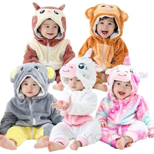 Newborn Baby Rompers Cute Unicorn Costume For Girls Boys Toddler Animal Jumpsuit Infant Clothes Pyjamas Kids Overalls ropa bebes