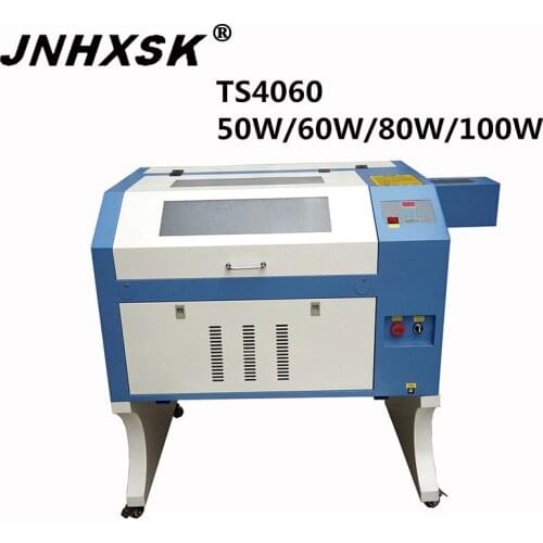 JNHXSK Laser TS4060 50w/60w/80w/100w interface usb 2.0 honeycomb laser engraving and cutting machine for crystal, giass CNC CO2