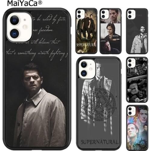 MaiYaCa Supernatural Dean Sam Castiel Phone Case Cover For iPhone SE 6 6s 7 8 plus X XR XS 11 12 pro max Samsung S8 S9 S10 shell