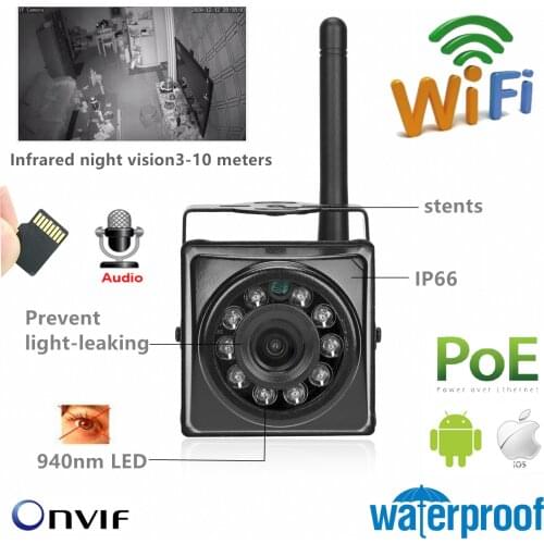 CAMHI 4K 8MP Outdoor IP66 Audio TF Card Wireless POE Mini IP WIFI Camera 1080P 5MP H.264 H.265 Night Vision Webcam Security