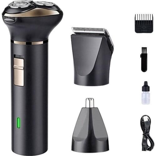 3 in 1 Men Electric Shaver USB Rechargeable Electric Razor Shaving Machine Clipper Beard Hair Trimmer Washable Wet Dry Use
