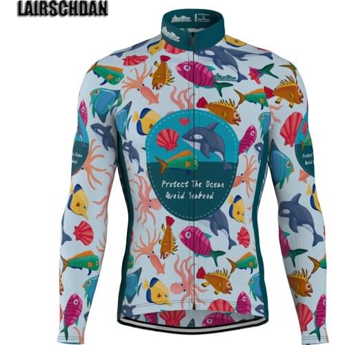 LairschDan mens autumn funny long sleeve cycling clothing tops women mtb jersey ciclismo hombre manga larga mountain bike shirt