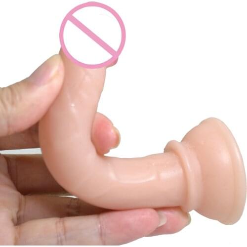 Soft Small Dildo Suction Cup Penis Beginner Penis Anal Plug Realistic Dick Butt Plug Anal Sex Toys for Women