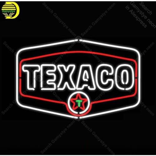 NEON SIGN For Texaco Gasoline REAL GLASS BEER BAR PUB display Restaurant indoor Light Signs Handcrafted Night Art Lamps