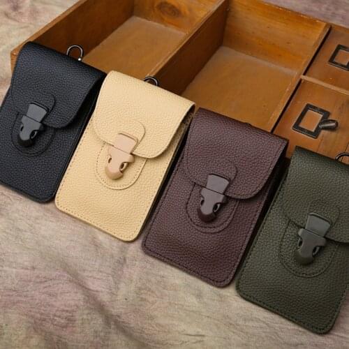 2020 new PU waist bag mens wearable belt mobile phone business waist bag vertical sports and leisure waist bag outdoor