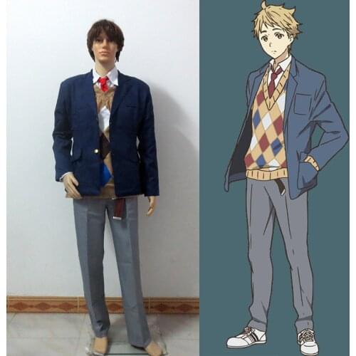 Beyond the Boundary (Kyokai no Kanata) Akihito Kanbara Cosplay Costume Sweater School Uniform
