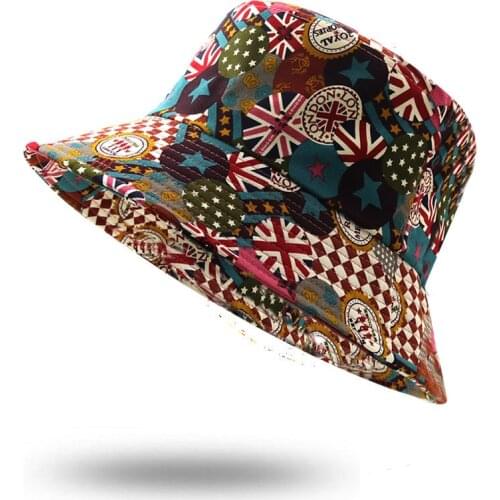 Printing Bucket Hat for Women Double Side Basin Teens Travel Summer Womens Cap Bucket Hats Packable Beach Outdoor Sunshade Hat