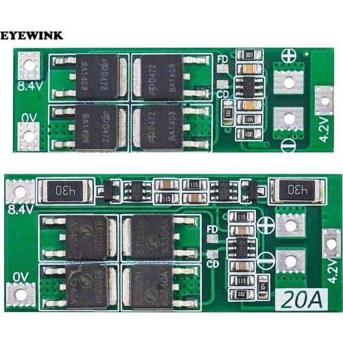 2S 10A 20A 7.4V 8.4V 18650 Polymer Lithium Battery Protection BMS Board Standard Balance Module Diy Electronic