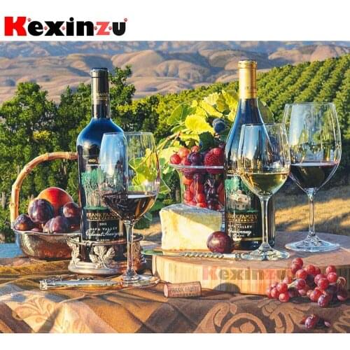 Full 5d Square/Round Diamond Painting-Wine glass-3d Diamond Embroidery kit Cross Stitch Mosaic Full Picture Rhinestone Decor Y45