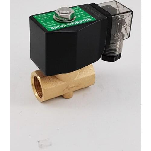 PU-05 Wiring type 0~7bar 2/2 way direct acting NC brass G1/2" bsp water, oil, air solenoid valve FKM Seal orifice 5mm