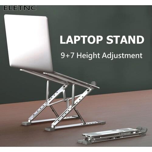 Laptop Stand Adjustable Aluminum For Macbook PC iPad Base Tablet Table Support Notebook Stand Cooling Pad Tablet Laptop Holder