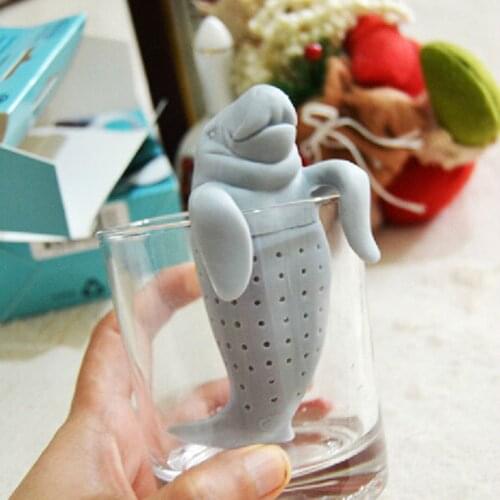 Silicone Tea Strainer funny Life Partner Teapot Elephant Lucky Cat Sea Lion Tea Infuser Filter Brewing Making Teapot Accessories