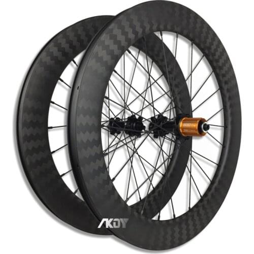 Strong Lightweight Smooth 20" 451 Carbon Wheelset 50mm x 25mm Clincher BMX Carbon Wheels 20 Inch