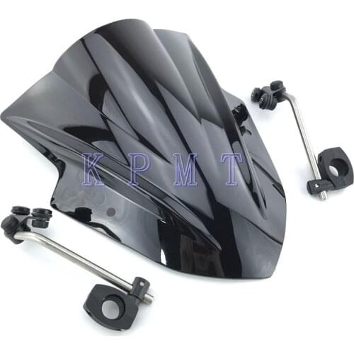 Motorcycle Windshield Windscreen With adjustable bracket Wind Screen For Kawasaki KLE650 ZRX1200 VERSYS1000 Z1000 Z800 ER-4N ER6