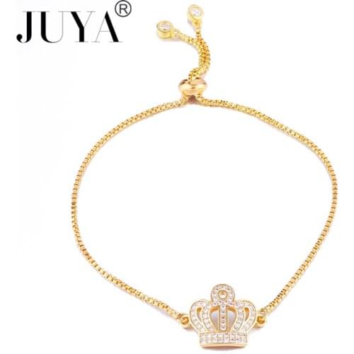 Bransoletka pulseras mujer moda 2018 New Fashion Copper Zircon Crown Charm Bracelets For Women best friends gift Chain Bracelet