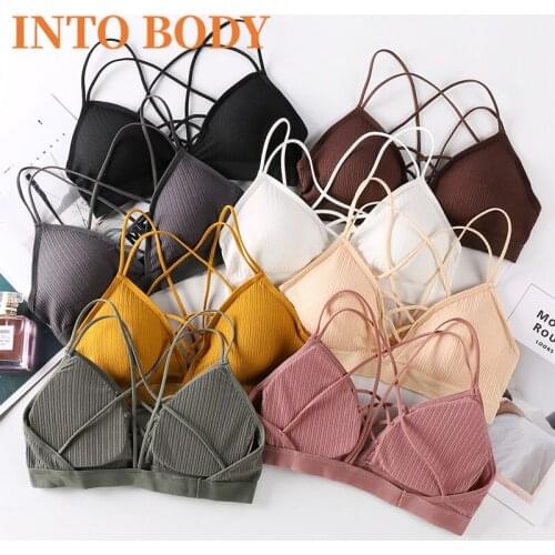 INTO BODY Of Womens Sexy Bra Push-up Bra Cotton Comfort Padded Wireless Bra Seamless No Rim Bra Underwear Sexy Underwear