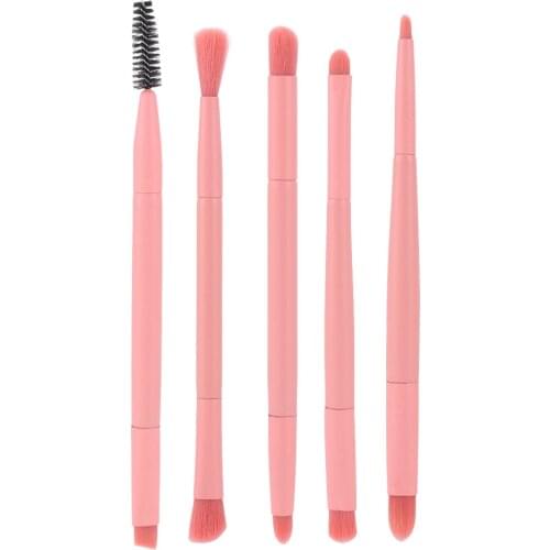 1Pcs Pink Double Ended Eyebrow Brush Professional Makeup Brush Set Eyebrow Comb Beauty Blending Eye Pinceaux Maquillage Tools