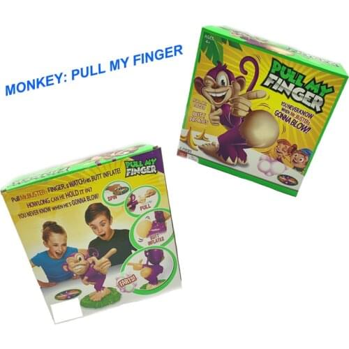 2021 Free Shipping Desktop game monkey pull my finger butt inflates Family play Fart Prank toy Birthday gift mischief set