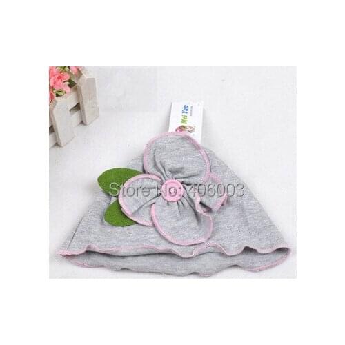 Free Shipping Baby Hat with Big Flower Infant Kids Toddle Fashion Hat & Caps 5pcs/lot
