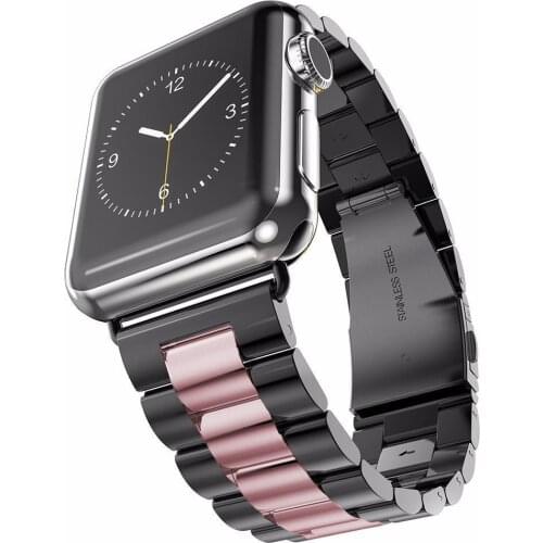 Stainless Steel Strap for Apple Watch SE 6 5 4 Band 40mm 44mm Metal Link Bracelet for iwatch 1 2 3 Strap 42mm 38mm accessories