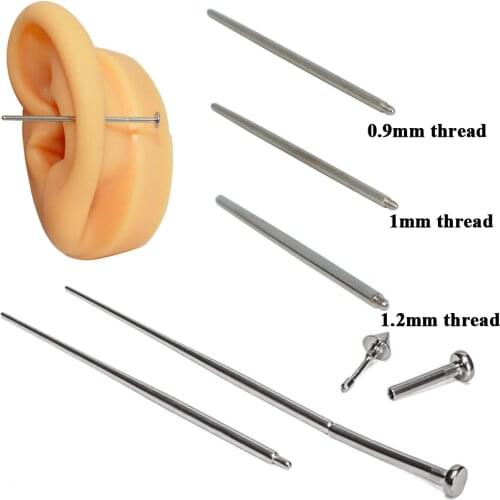 1PC 316L Surgical Stainless Steel Threaded Taper Labret Lip Dermal Pull Pin Tools Fashion Body Piercing Jewelry