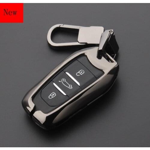 Galvanized Alloy Car Smart Key Case Cover for Peugeot 4008 5008 408 308 508 2008 Car Accessories