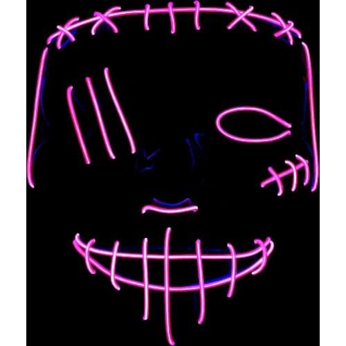 Cosmask Halloween Mask Reality Adult Party Costume Horror Mask Led Cool Smile Mask Horror Carnival Cosplay Mask