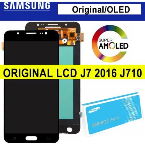 OLED/Super Amoled lcd For Samsung Galaxy J7 2016 J710 LCD Display Touch Screen Digitizer Assembly SM-J710F J710M J710H J710FN