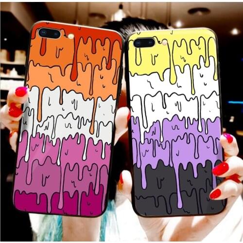 Pastel Kawaii Melting Trans Pride LGBTQ Design TPU Case phone For iphone 12Pro 11 SE X 7 XR XSMA 11Pro 11ProMax 12ProMax Cove