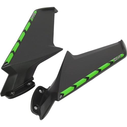 Motorcycle Front Fairing Side Spoiler Winglets Rearview Mirror Fixed Wind Wing Wind Flow For Kawasaki ZX-10R 2016-2021