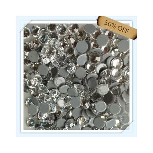 Strong glue size ss20 5mm crystal color 14 cutting facets 7 big and 7 small ; diamond stone free shipping for dresses