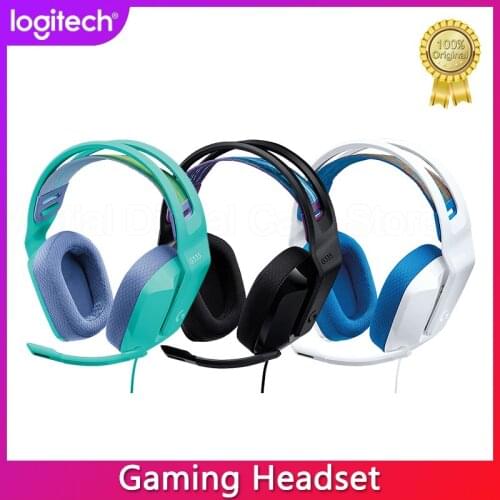 Logitech G335 Wired Gaming Headset Microphone Virtual 7.1 surround sound stereo 3.5 mm audio interface 240 g lightweight design