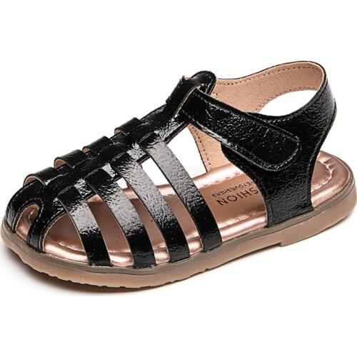 Children Sandals Shoes Girls Gladiator Hook & Loop Summer Breathable Princess Kid Party Fashion Beach Flat Toddler Baby