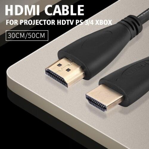 30cm 50cm HDMI Cable Compatible All 3D Blu-Ray Players Male To Male Cable HDMI Adapter Cord For Projector HDTV PS 3/4 XBox