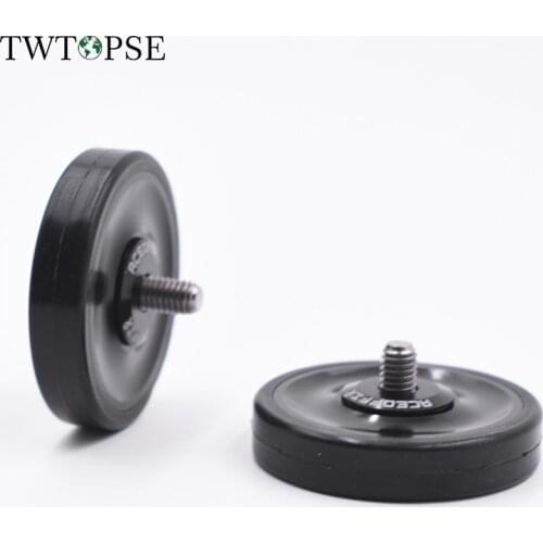 TWTOPSE 26g Bike Easywheel For Brompton Folding Bicycle Bearing Wheel Stable Light weight Aluminum Wheel Part Easy wheel EZwheel