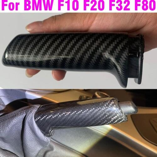 For BMW E46 E90 E92 E60 E39 F30 F34 F10 F20 F32 F80 Accessories Universal Carbon Fiber Car Handbrake Grips Cover Interior Trim