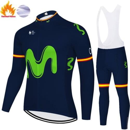 Movistar cycling clothing men winter Long sleeve cycling Jersey MTB breathable Ropa Ciclismo Bicycle winter cycling wear for men