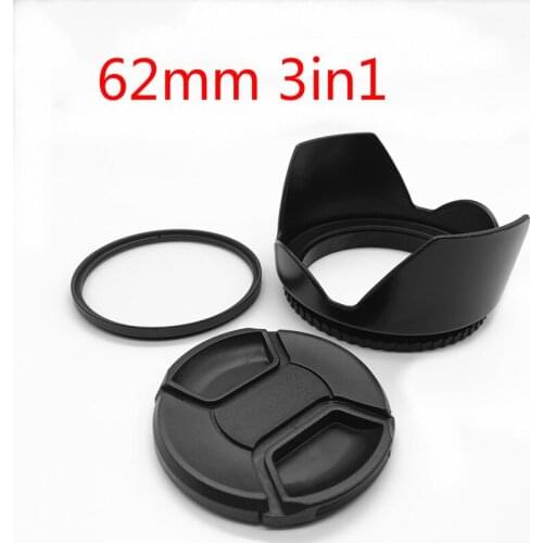 62mm Lens Cap Hood UV Filter For Sony 18-250mm 70-300mm a55/a580/a550/a700/a900/a850/a77/a99
