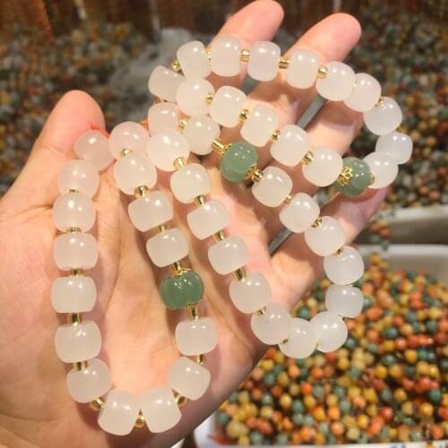 High-quality Suet White Bracelet Natural White Jade Gold-rimmed Bracelet Gold-rimmed Bracelet Bracelets Crafts New