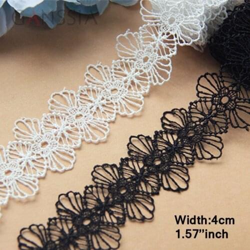 1yard Width:4cm Exquisite Water-soluble Flowers Lace Trims for Clothing Sewing accessories Handmade Apparel(ss-476)