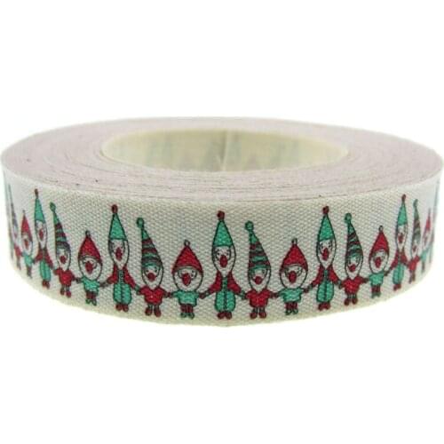 10 Yards 15mm cotton ribbon fabric christmas bows cotton ribbons tape for packing wedding Party DIY Decorations 5/8"