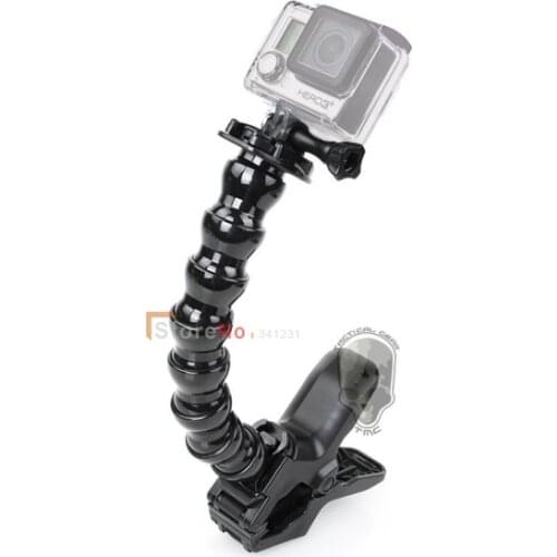 2 in 1 Jaws Flex Clamp Mount + Adjustable Goose Neck for GoPro HD Hero 3+ 3 2 4 Camera