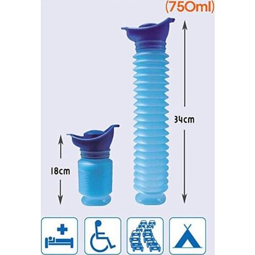 750ml Portable Urinal Outdoor Camping High Quality Travel Mini Toilet Urine Car Children Training Foldable Ansblue Urine Bags