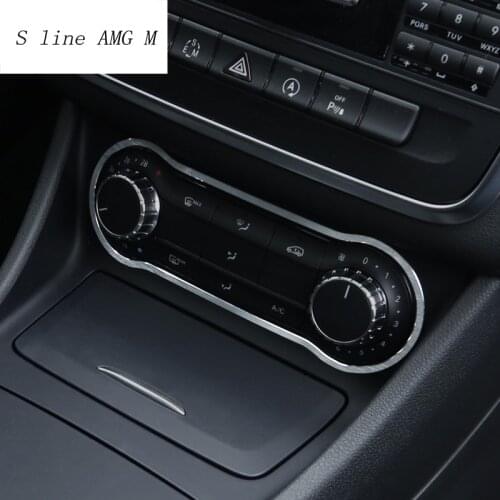 Car styling Car Air conditioning knobs decorative frame trim chrome interior molding For Mercedes Benz A GLA CLA Class X156 C117