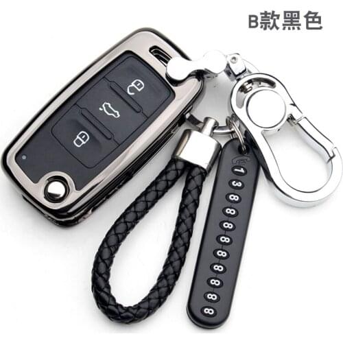 Key Cover Car Key Case for Volkswagen VW POLO Tiguan Passat B5 B6 B7 Golf EOS Scirocco Jetta MK6 Octavia Galvanized Alloy