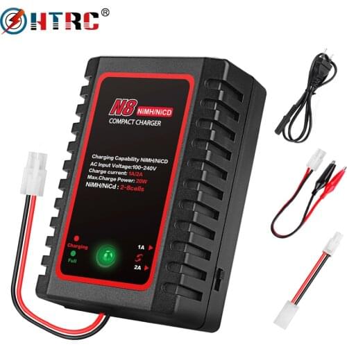 HTRC -N8- Nimh -Nicd Battery Charger 110-240V 2A 20W AC 2s-8s NiMH/NICD Compact Charger RC Charger For 2s-8s Nimh/Nicd Battery