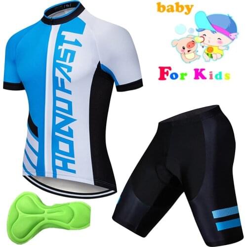 2019 Cycling jersey Set Child Bike Clothing Boys Cycling Jersey Set Quick Dry Lovely Kids Cycling Clothing Suit roupa ciclismo