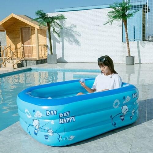 Summer Indoor Swimming Pool Children Inflatable Pool Bathing Tub Baby Kid Home Outdoor Swimming Pool Inflatable Square Swim Pool
