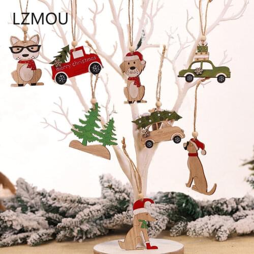 LZMOU Wooden Christmas Decorations